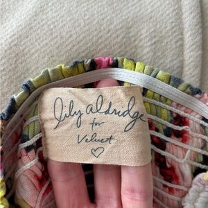 Lily Aldridge for Velvet strapless long dress